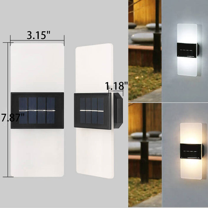 Lisslune | LumaZen Solar LED Wall Lamp | Weatherproof | Solar Powered Outdoor Lighting | Garden & Patio Decor