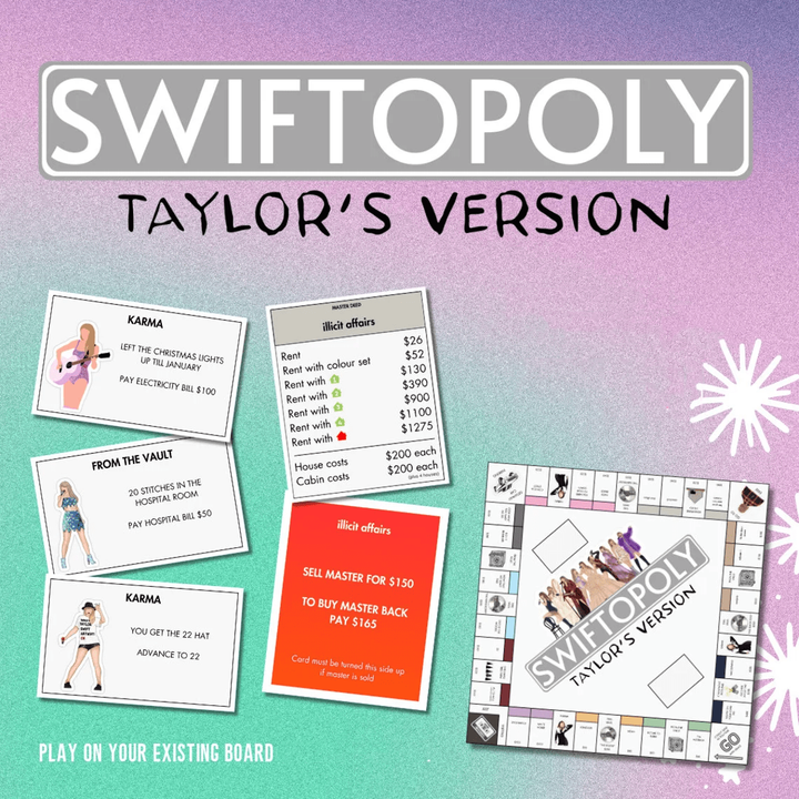 Lisslune | SWIFTOPOLY - TS 'Swiftie' Monopoly Board Game