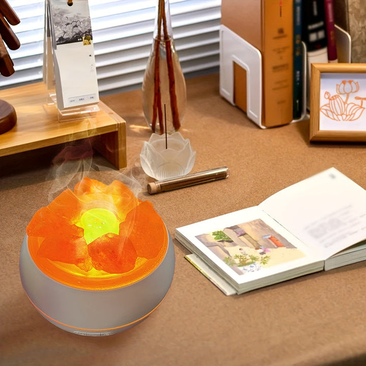 Lisslune | Salt Lamp Diffuser - 3-in-1 Essential Oil Diffuser, Himalayan Salt Lamp & Air Humidifier