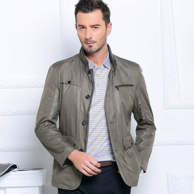 Men's Lightweight Casual Jacket with Zip Pocket Lisslune