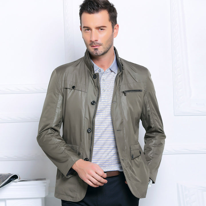 Men's Lightweight Casual Jacket with Zip Pocket Lisslune
