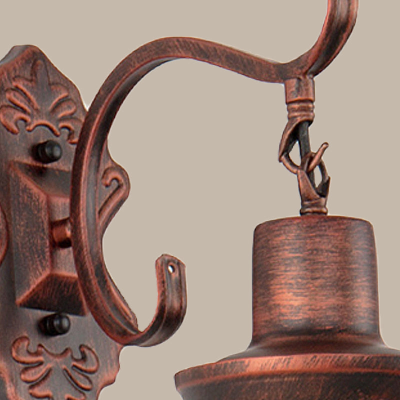 Lisslune | Weather Copper A Light Wall Lamp Rustic Style Clear Glass Petroleum Lighting Fixture