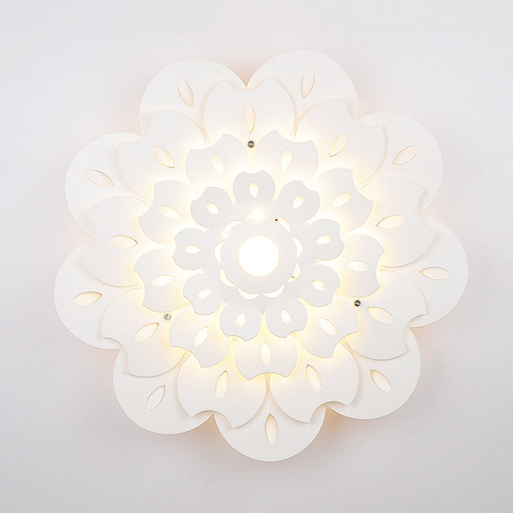 Skørter | Children's Room Flower Wall Light Acrylic Kids Beautiful White Eye-Friendly LED Wall Light