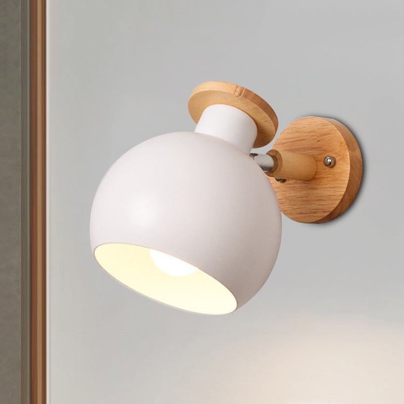 Skørter | Rotatable Metal Spherical Wall Lamp Kindergarten 1 Light Macaron Wall Lamp