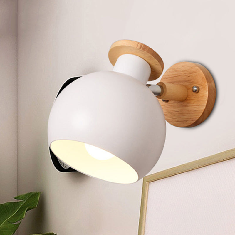 Skørter | Rotatable Metal Spherical Wall Lamp Kindergarten 1 Light Macaron Wall Lamp