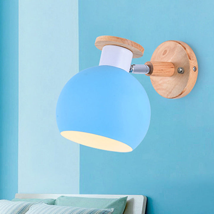 Skørter | Rotatable Metal Spherical Wall Lamp Kindergarten 1 Light Macaron Wall Lamp