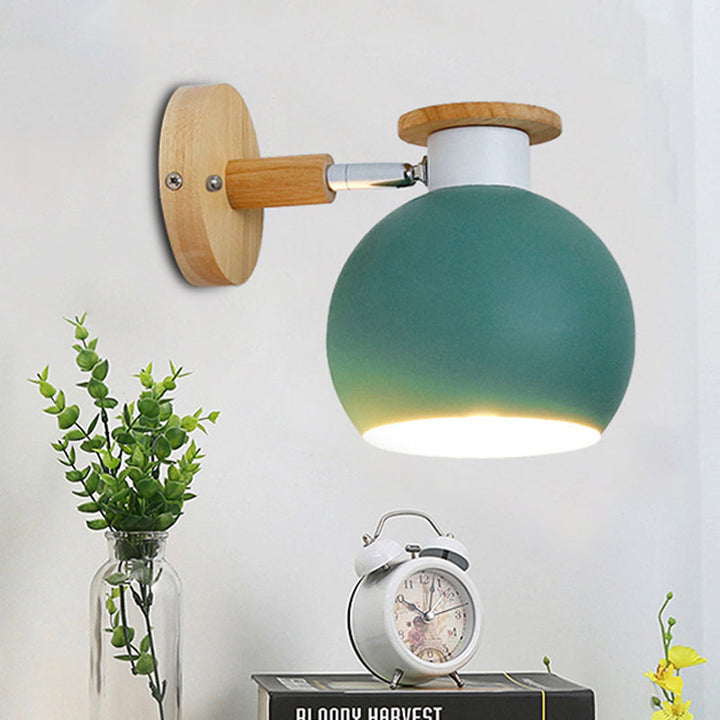 Skørter | Rotatable Metal Spherical Wall Lamp Kindergarten 1 Light Macaron Wall Lamp