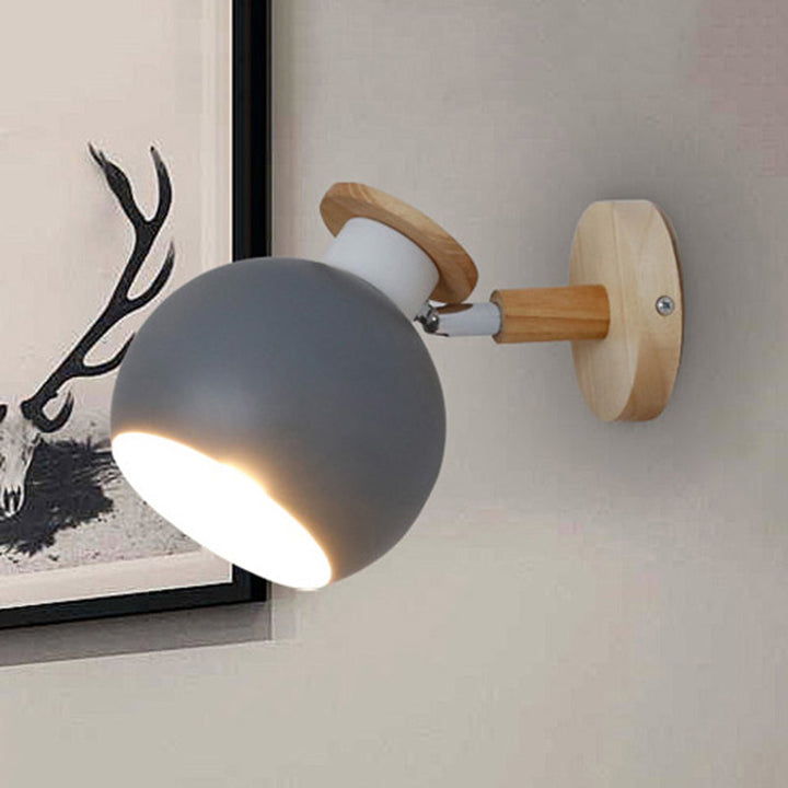 Skørter | Rotatable Metal Spherical Wall Lamp Kindergarten 1 Light Macaron Wall Lamp