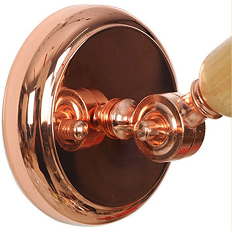 Lisslune | 1 Bulb Globe Wall Mounted Light Fixture Rustic Rose Gold Clear Glass Lighting with Retractable Arm