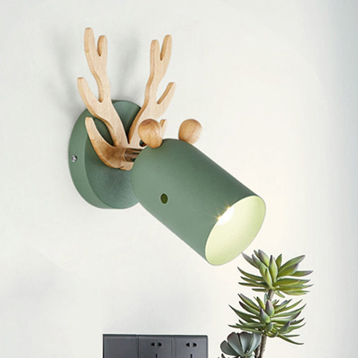 Skørter | Northern stylish wall light with tapered lampshade 1 light metal wall lamp with branches for living room