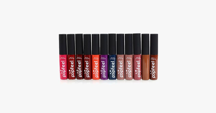Lisslune | Eternal Velvet Matte Lipstick Set with 12 Shades – Your Everyday Look