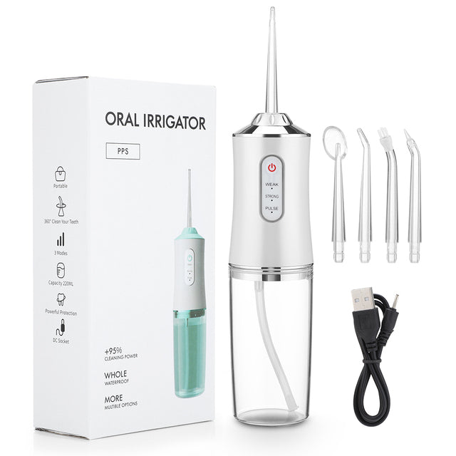 Lisslune | Waterproof irrigator dental cleaner, cordless & rechargeable water floss
