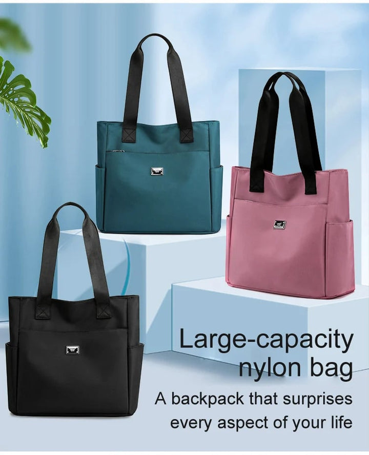 Lisslune | Large Capacity Water Repellent Multi Pocket Nylon Shoulder Bag