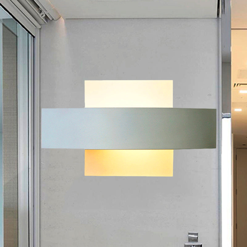 Skørter | Living Room Slim Panel Wall Lamp Acrylic Modern Style White LED Wall Lamp