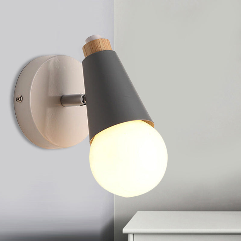 Skørter | Rotatable Macaron Sweet Cone Wall Lamp 1 Head Metal Wall Lighting for Kids Room