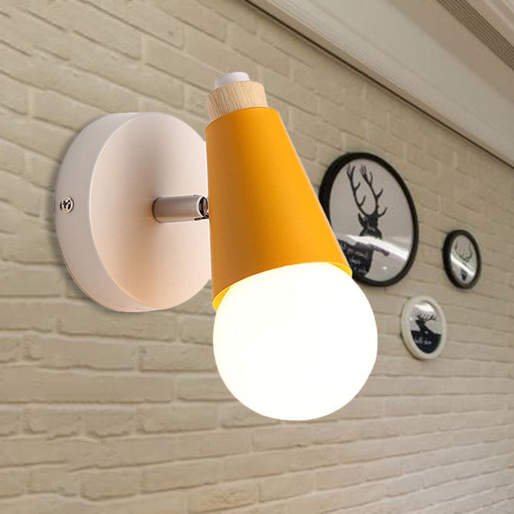 Skørter | Rotatable Macaron Sweet Cone Wall Lamp 1 Head Metal Wall Lighting for Kids Room