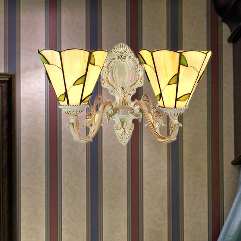 Lisslune | Blade Wall Lamp 2 Lights Spotted Glass Rustic Wall Lighting for Bedroom