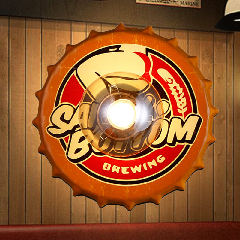 Skørter | Antique Style LED Wall Light Bottle Cap Shape Metal Wall Light for Restaurant Bar