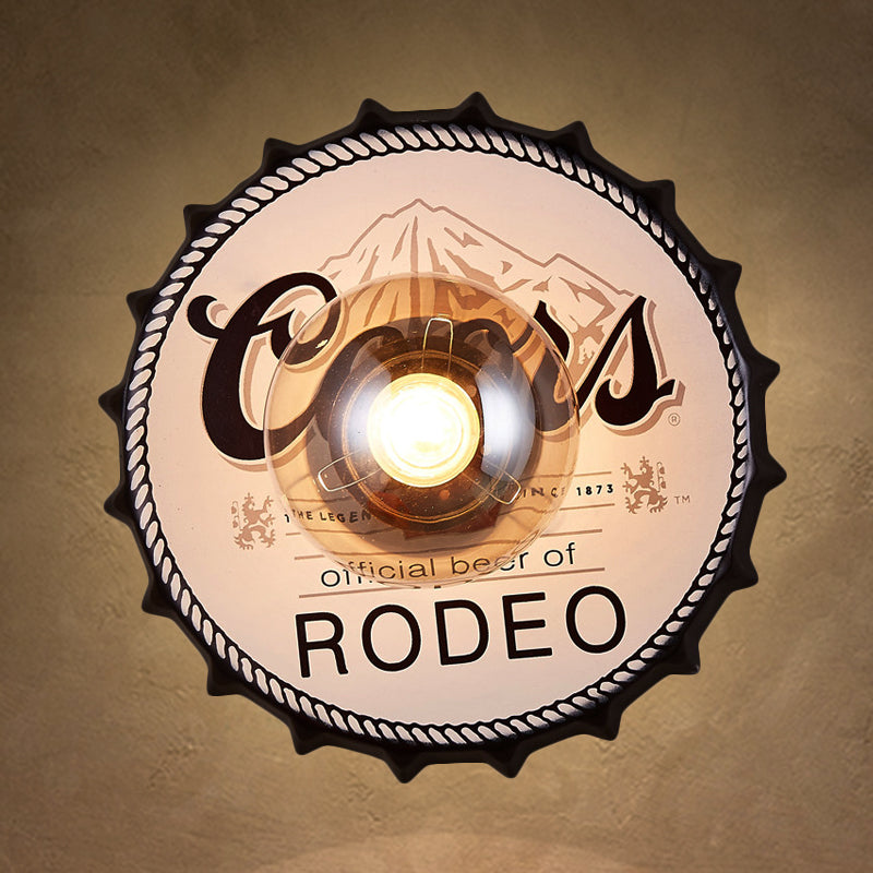 Skørter | Antique Style LED Wall Light Bottle Cap Shape Metal Wall Light for Restaurant Bar