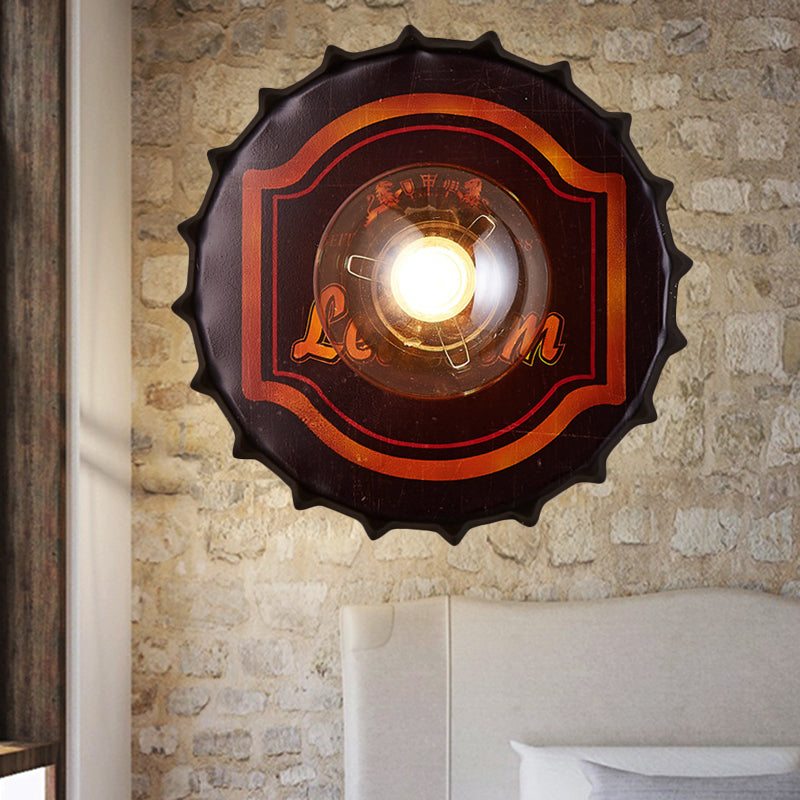 Skørter | Antique Style LED Wall Light Bottle Cap Shape Metal Wall Light for Restaurant Bar