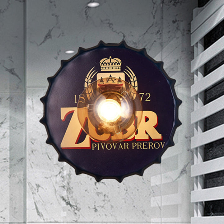 Skørter | Antique Style LED Wall Light Bottle Cap Shape Metal Wall Light for Restaurant Bar