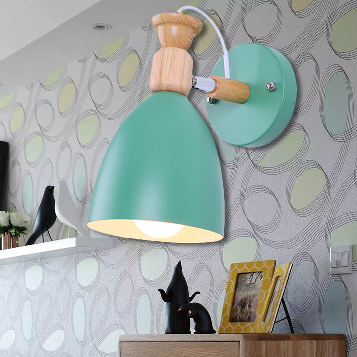 Skørter | Nordic Stylish Dome Wall Lamp Rotatable Metal One Bulb Undertone Wall Lamp for Preschool