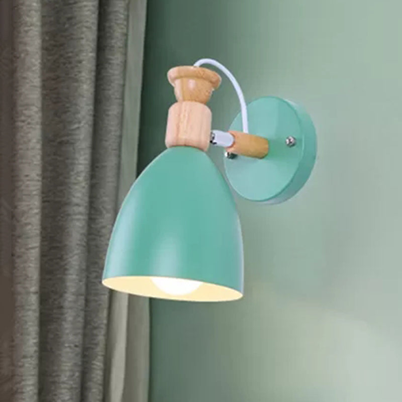 Skørter | Nordic Stylish Dome Wall Lamp Rotatable Metal One Bulb Undertone Wall Lamp for Preschool