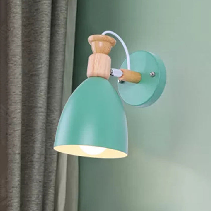 Skørter | Nordic Stylish Dome Wall Lamp Rotatable Metal One Bulb Undertone Wall Lamp for Preschool