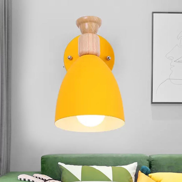 Skørter | Nordic Stylish Dome Wall Lamp Rotatable Metal One Bulb Undertone Wall Lamp for Preschool
