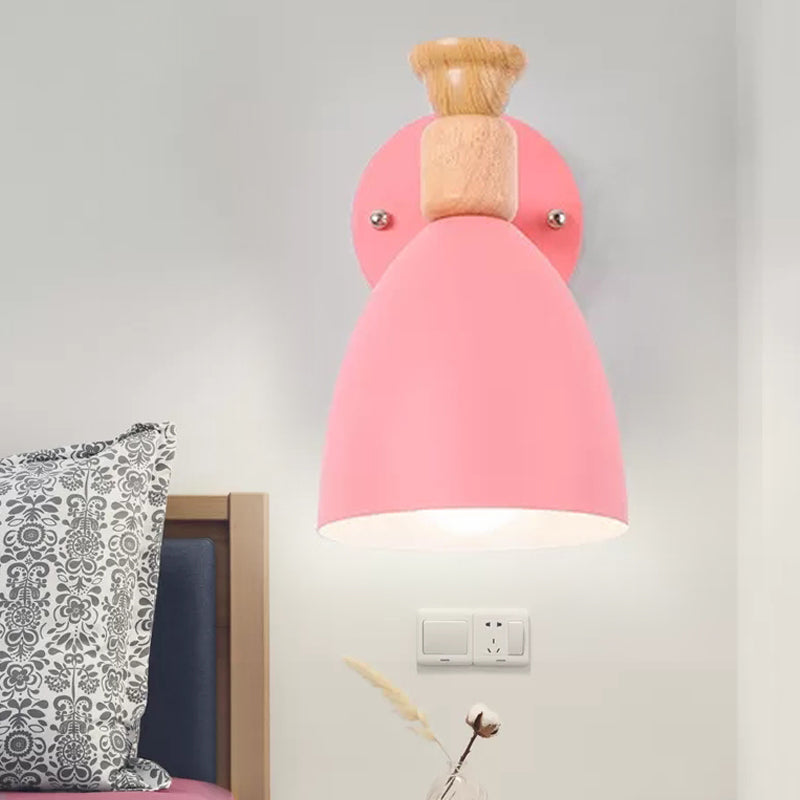 Skørter | Nordic Stylish Dome Wall Lamp Rotatable Metal One Bulb Undertone Wall Lamp for Preschool
