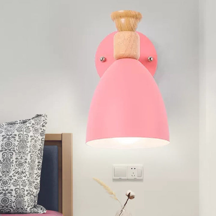 Skørter | Nordic Stylish Dome Wall Lamp Rotatable Metal One Bulb Undertone Wall Lamp for Preschool