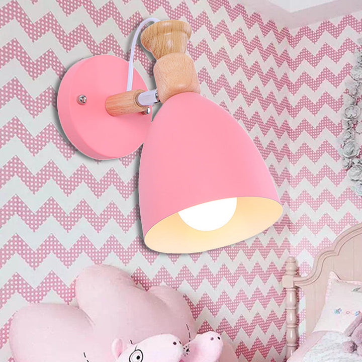 Skørter | Nordic Stylish Dome Wall Lamp Rotatable Metal One Bulb Undertone Wall Lamp for Preschool