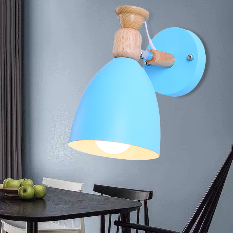 Skørter | Nordic Stylish Dome Wall Lamp Rotatable Metal One Bulb Undertone Wall Lamp for Preschool