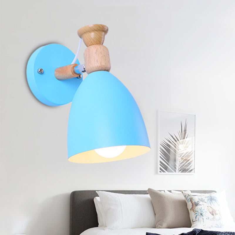 Skørter | Nordic Stylish Dome Wall Lamp Rotatable Metal One Bulb Undertone Wall Lamp for Preschool