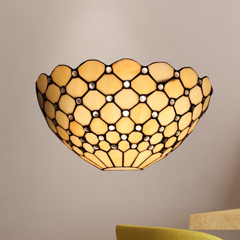 Skørter | Tiffany Wall Light with Stained Glass Shade Indoor Wall Sconces Light for Living Room