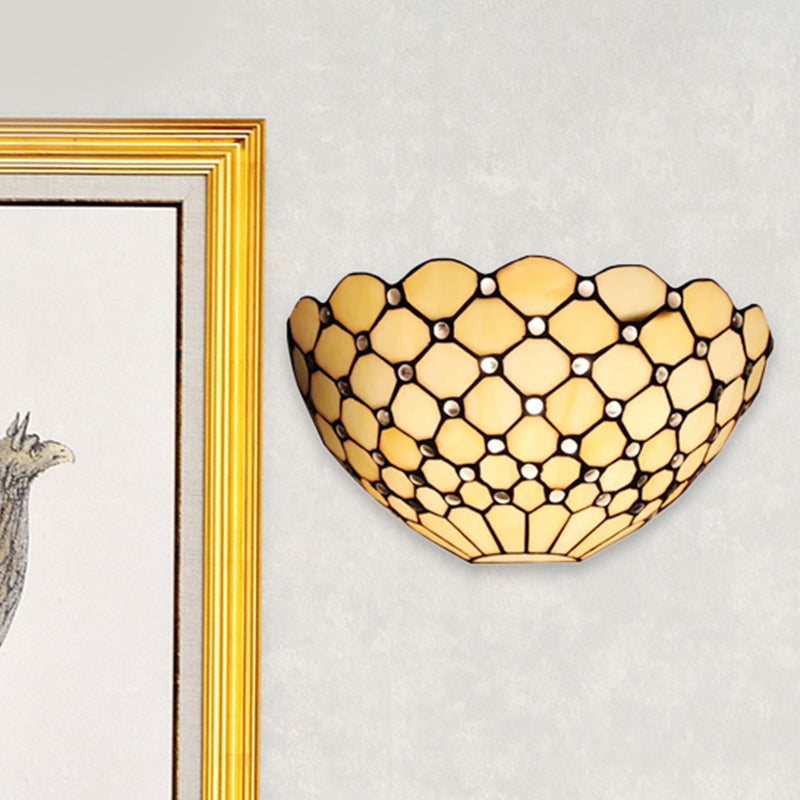 Skørter | Tiffany Wall Light with Stained Glass Shade Indoor Wall Sconces Light for Living Room