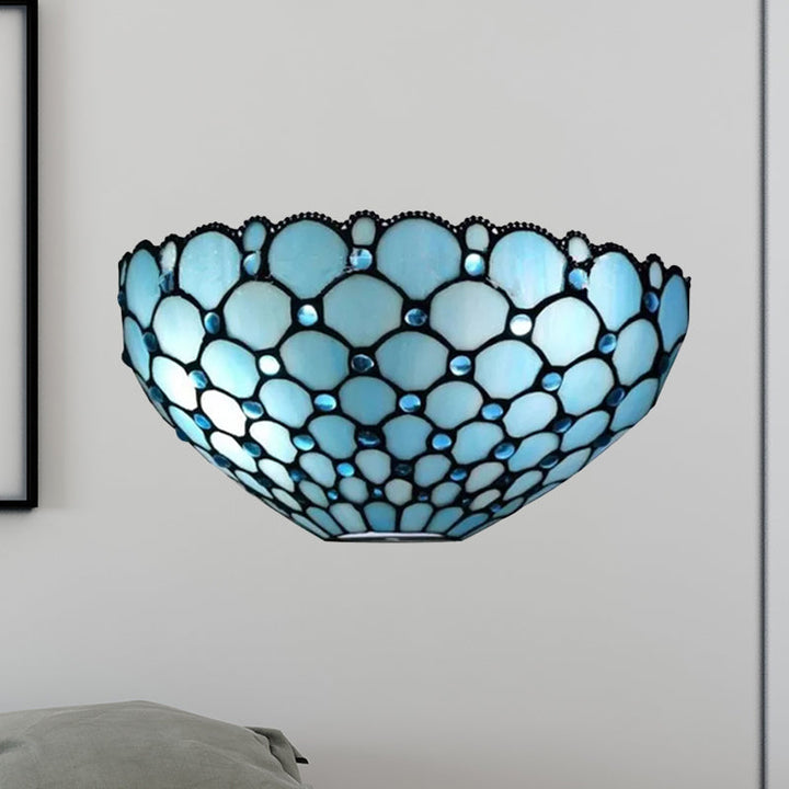 Skørter | Tiffany Wall Light with Stained Glass Shade Indoor Wall Sconces Light for Living Room