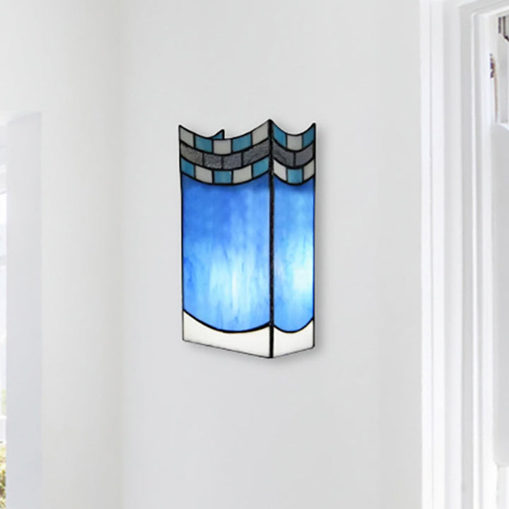 Skørter | Tiffany Wall Light with Stained Glass Shade Indoor Wall Sconces Light for Living Room