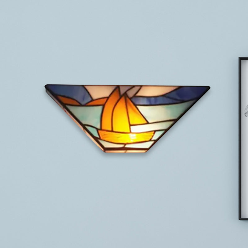 Skørter | Tiffany Wall Light with Stained Glass Shade Indoor Wall Sconces Light for Living Room