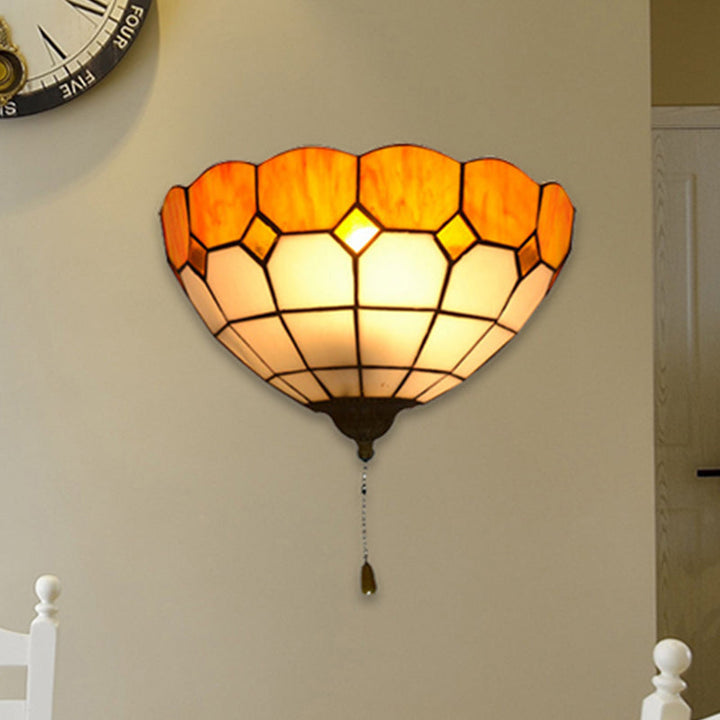 Skørter | Tiffany Wall Light with Pull Switch Outdoor Lighting 1 Light Wall Lighting
