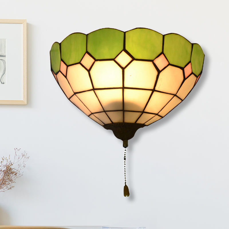 Skørter | Tiffany Wall Light with Pull Switch Outdoor Lighting 1 Light Wall Lighting