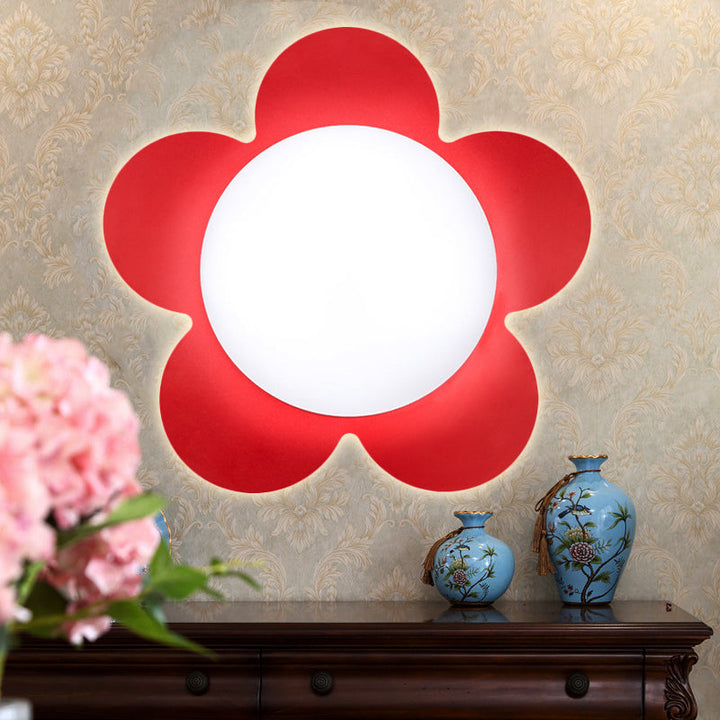Skørter | Bright Colored Floral Wall Light Modern Stylish Acrylic LED Wall Lamp for Kindergarten