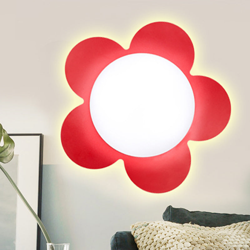 Skørter | Bright Colored Floral Wall Light Modern Stylish Acrylic LED Wall Lamp for Kindergarten