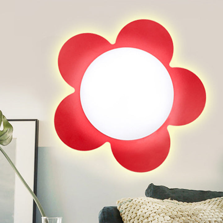 Skørter | Bright Colored Floral Wall Light Modern Stylish Acrylic LED Wall Lamp for Kindergarten