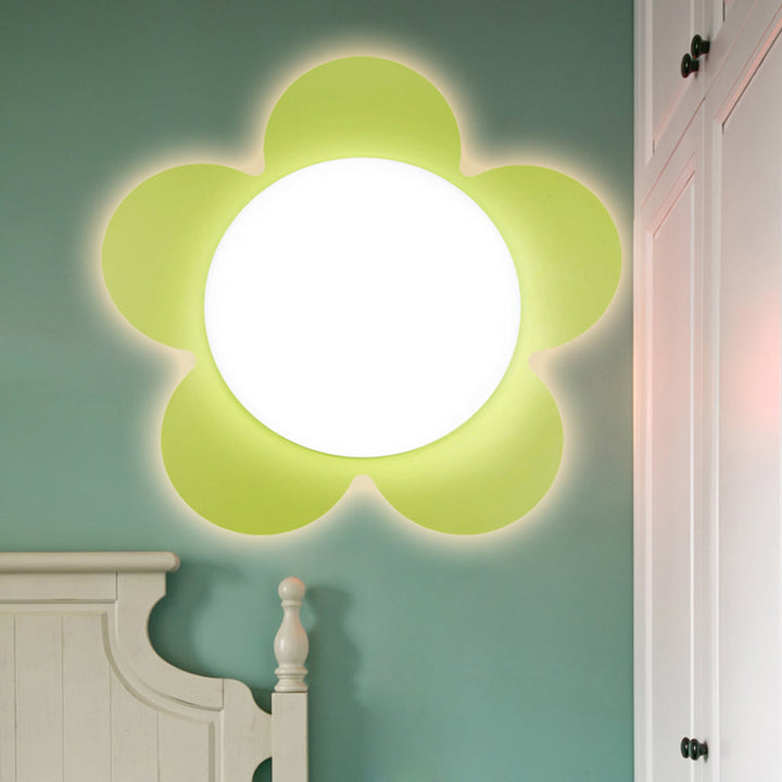 Skørter | Bright Colored Floral Wall Light Modern Stylish Acrylic LED Wall Lamp for Kindergarten