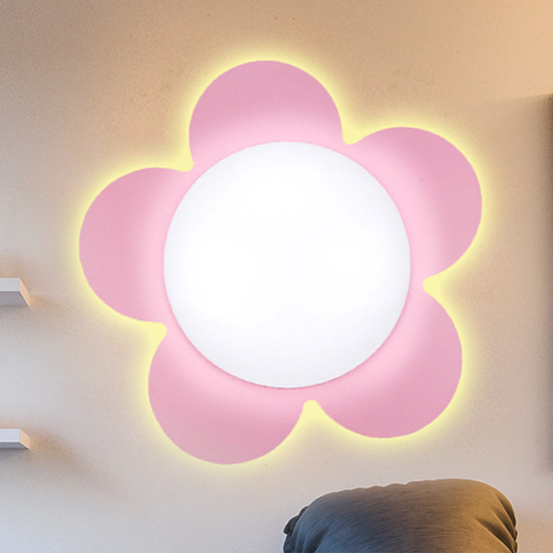 Skørter | Bright Colored Floral Wall Light Modern Stylish Acrylic LED Wall Lamp for Kindergarten
