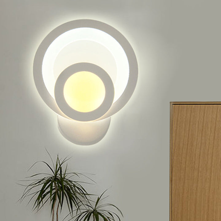 Skørter | Modern White LED Wall Light Slim Panel Acrylic Wall Light for Bedroom Living Room