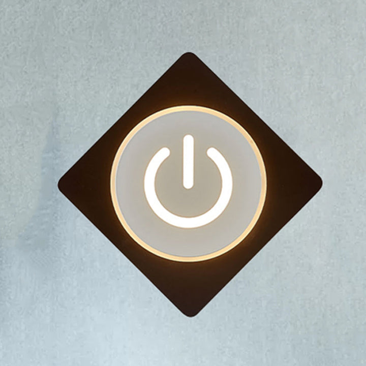 Skørter | Acrylic Rectangular LED Wall Lamp Home Office Modern Creative Wall Light in White