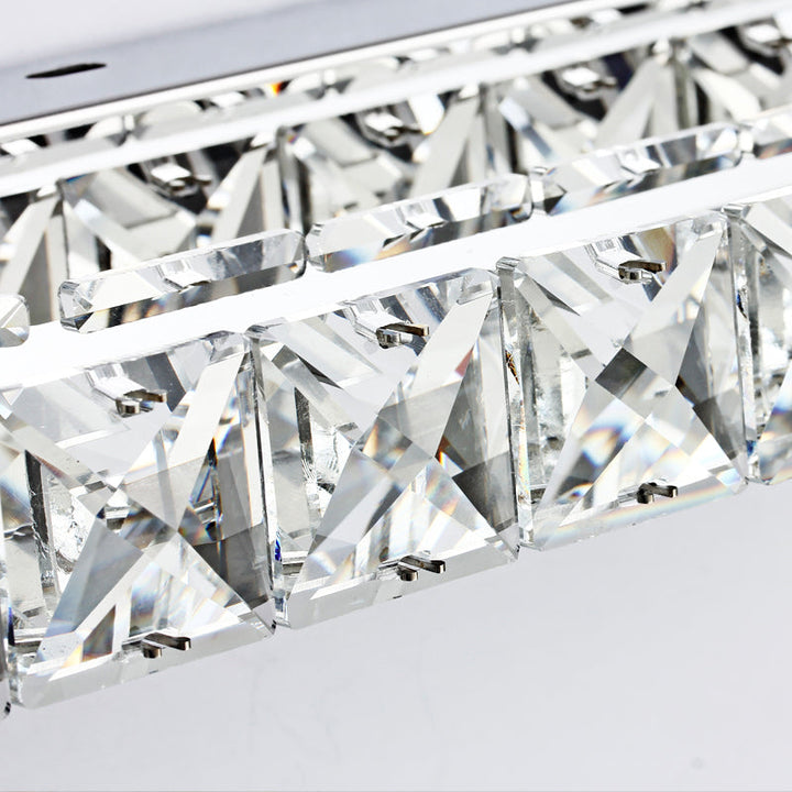 Skørter | Linear Bathroom Vanity Wall Lamp Clear/Seconds Crystal 16"/22" W LED Contemporary Wall Lamp in Warm/White Light