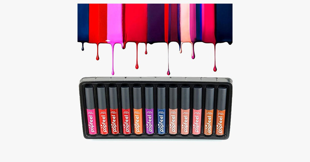 Lisslune | Eternal Velvet Matte Lipstick Set with 12 Shades – Your Everyday Look